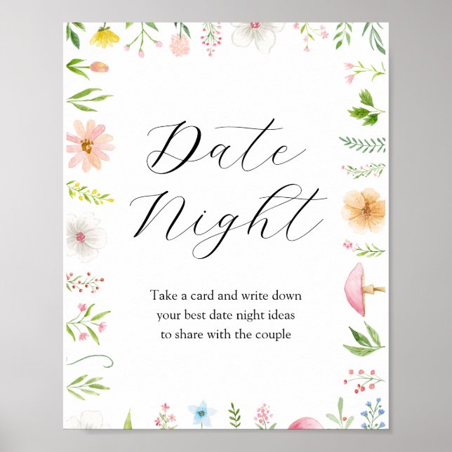 Poster Symbole Nuit Idées Thé Nuptiale Douche (Devant)