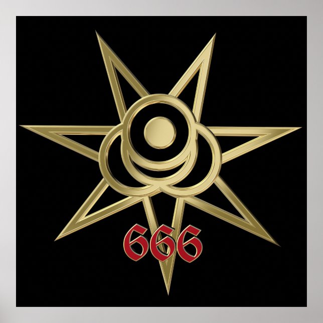 Poster Symbole occulte septagram (Devant)