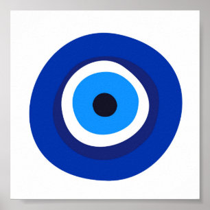 Poster symbole oculaire maléfique talisman arabe turc gre