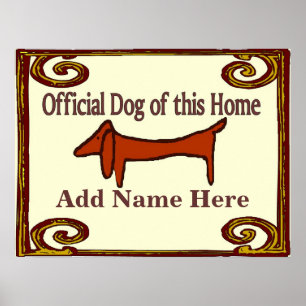 Poster Symbole officiel Dachshund Chien