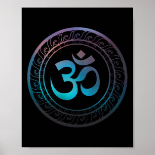 Poster Symbole Om Ohm Aum Cadeau Spirituel Yoga _2 