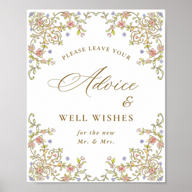 Poster Symbole Ornical Victorian Grace Floral Conseils &  (Devant)