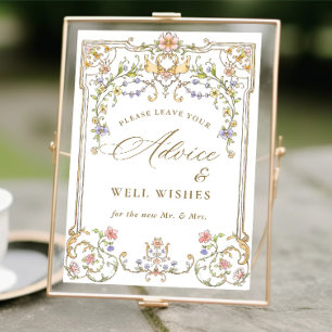 Poster Symbole Ornical Victorian Grace Floral Conseils & 