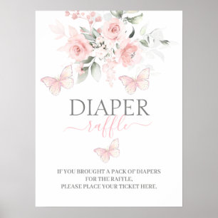 Poster Symbole papillon de la bobine de papier