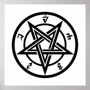 Poster Symbole pentagramme classique
