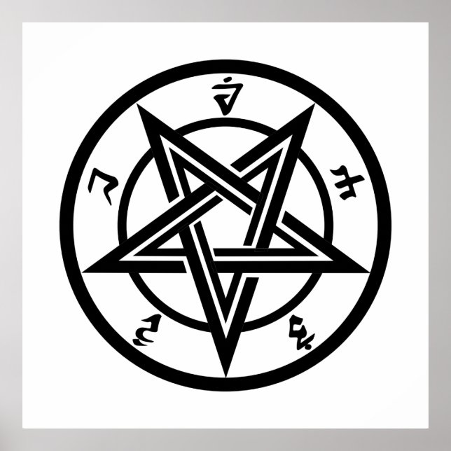Poster Symbole pentagramme classique (Devant)