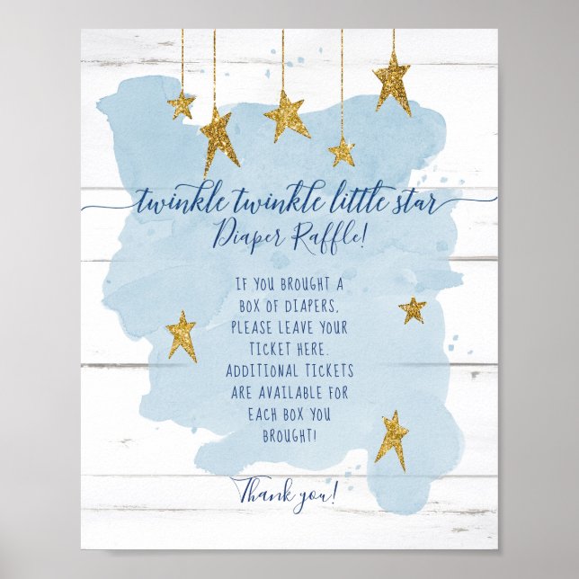 Poster Symbole Petit Chevalier Petit Étoile Blue Twinkle (Devant)
