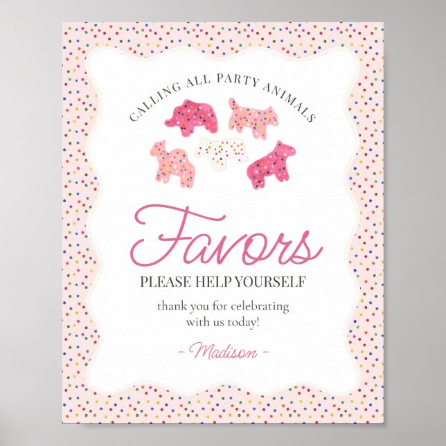 Poster Symbole Pink Frosted Animal Cookies Sprinkle Faveu (Devant)