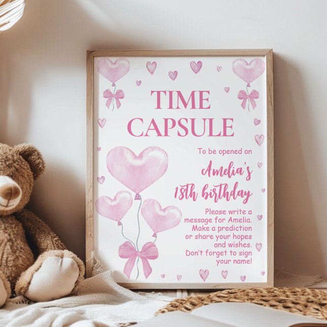 Poster Symbole Pink Heart Valentine's Birthday Time Capsu (Créateur téléchargé)