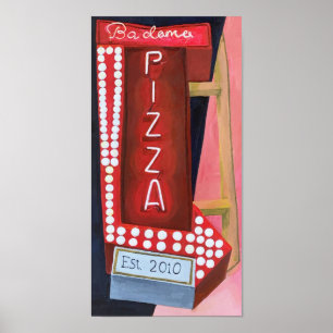 Poster SYMBOLE Pizza Neon
