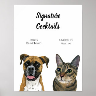 Poster Symbole pour les réceptions de mariage pour chiens