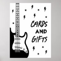 Symbole Rock and Roll Guitare Anniversaire Cartes 