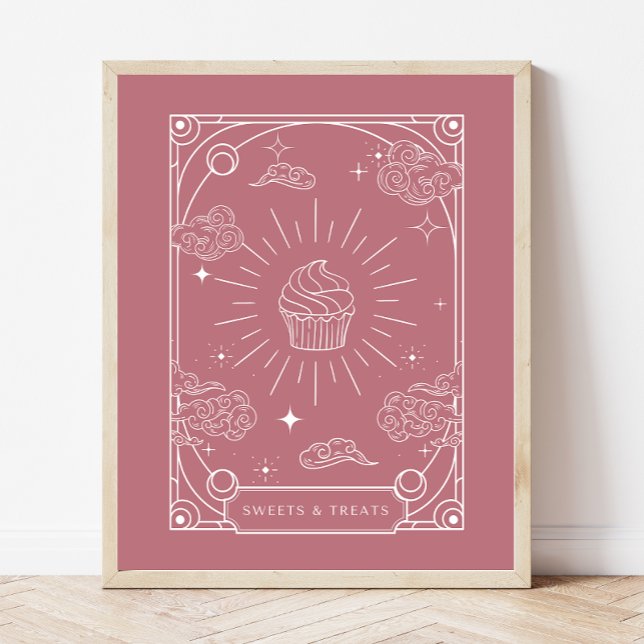 Poster Symbole Rose céleste Baby showers sucreries et fri (Créateur téléchargé)
