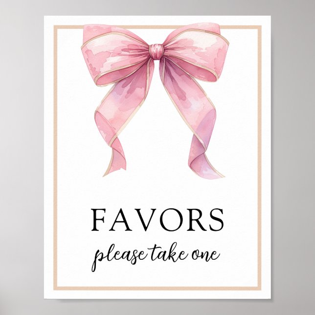Poster Symbole Rose Coquette Bow Faveurs (Devant)