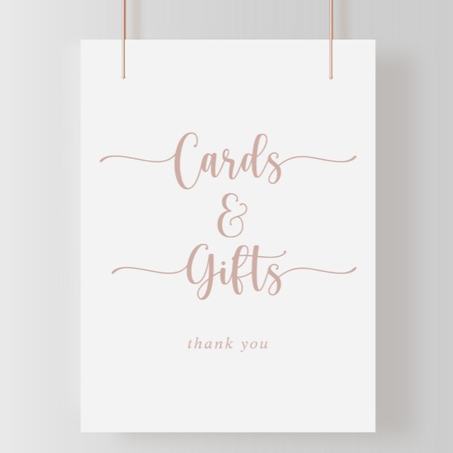 Poster Symbole rose de cartes et cadeaux Gold (Créateur téléchargé)