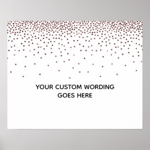 Poster Symbole rose Gold Confetti do-it-yourself Blank Cu