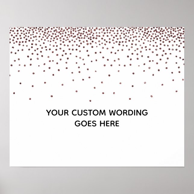Poster Symbole rose Gold Confetti do-it-yourself Blank Cu (Devant)
