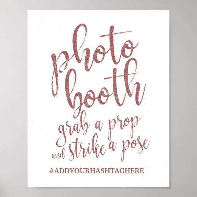 Poster Symbole Rose photo Parties scintillant or 8x10 Mar (Devant)