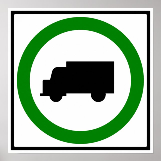 Poster Symbole routier autorisé pour le trafic routier (Devant)