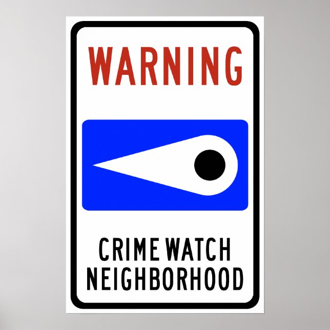 Poster Symbole routier du quartier de Crime Watch (Devant)