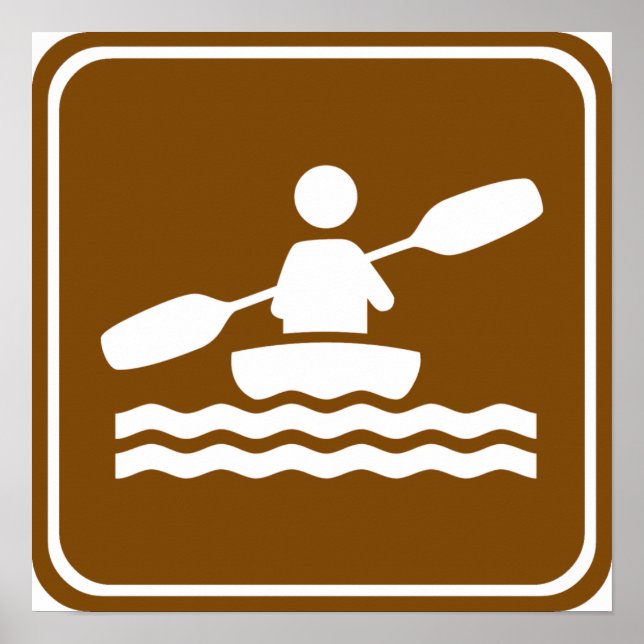 Poster SYMBOLE ROUTIER Kayak (Devant)