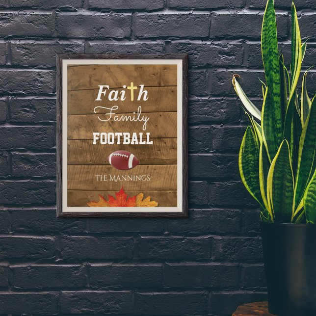 Poster Symbole russe personnalisé Faith Family Football (Créateur téléchargé)