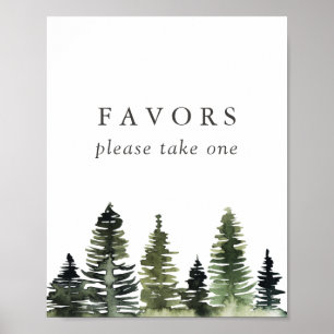 Poster Symbole Rustique Woodland Wedding Favors