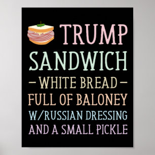 Poster SYMBOLE sandwich Trump Drôle