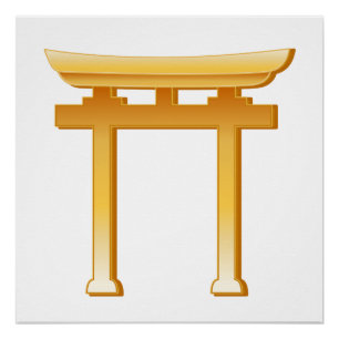 Poster Symbole shintol Torii Gate