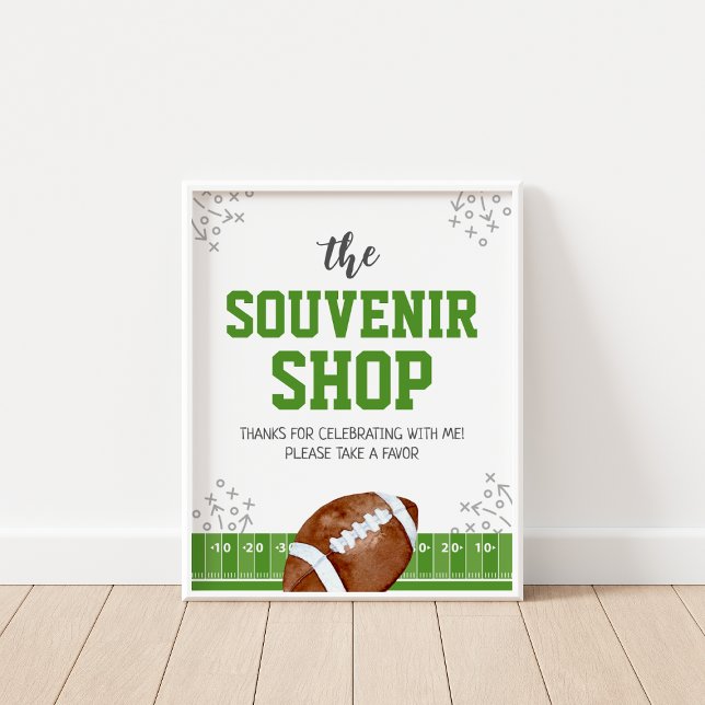 Poster Symbole Souvenir Shop Football Anniversaire Faveur (Créateur téléchargé)