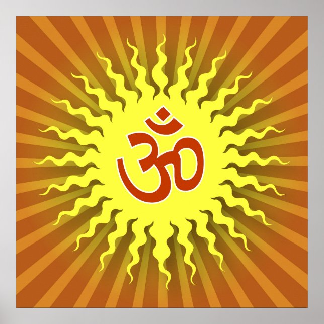 Poster Symbole spirituel Om (Devant)