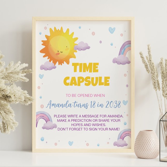 Poster Symbole Sunshine Rainbow Birthday Time Capsule (Créateur téléchargé)