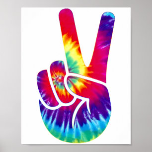 Poster SYMBOLE SYMBOLE DE PAIX Tie Dye
