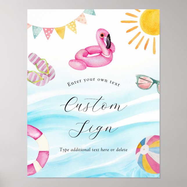 Poster Symbole texte personnalisé de l'anniversaire de la (Devant)