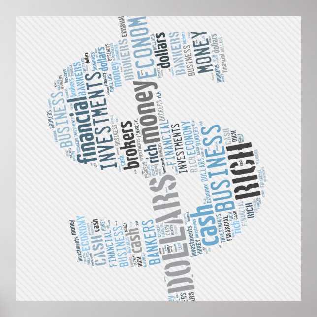 Poster Symbole texte saisi par l'argent | Cadeaux profess (Devant)