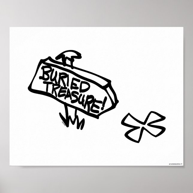 Poster Symbole trésor enterré (Devant)