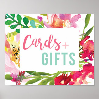 Poster Symbole Tropical Floral Fêtes des mariées Cartes e
