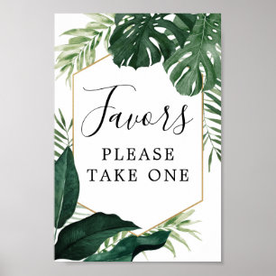 Poster Symbole Tropical Monstera Faveurs