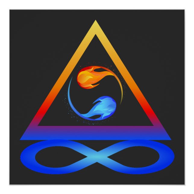 Poster Symbole Twin Flame - (Devant)