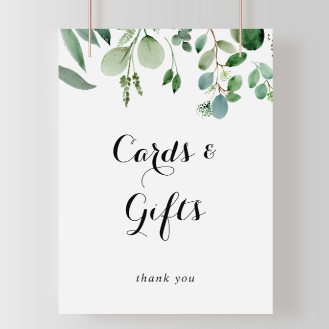 Poster Symbole vert Eucalyptus Botanique Cartes et Cadeau (Créateur téléchargé)