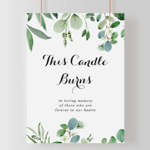 Poster Symbole vert Eucalyptus Botanique Cette Bougie Brû