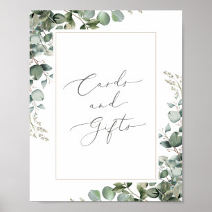 Poster Symbole vert Eucalyptus Cartes de Mariage et Cadea