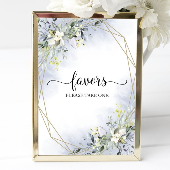 Poster Symbole vert Eucalyptus Faveurs géométriques (Créateur téléchargé)