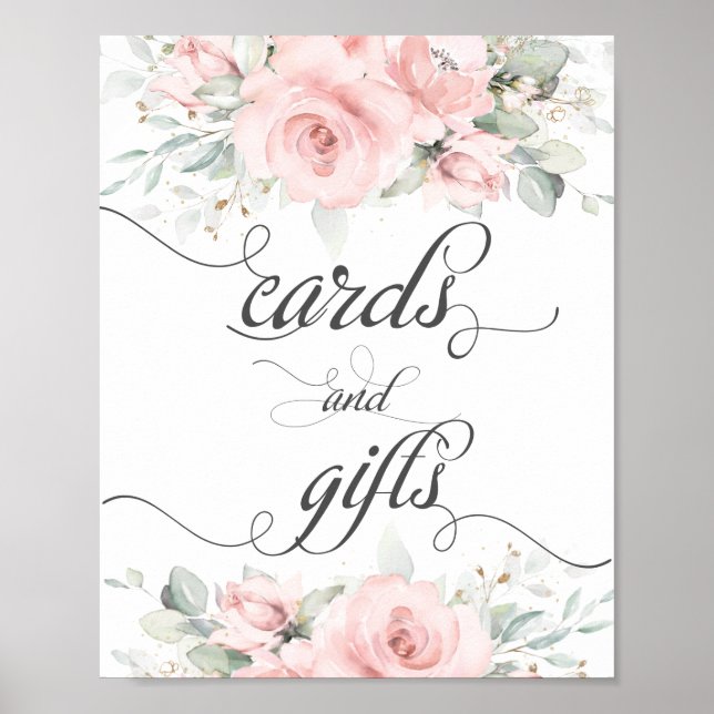 Poster Symbole vert floral doux Cartes et cadeaux (Devant)