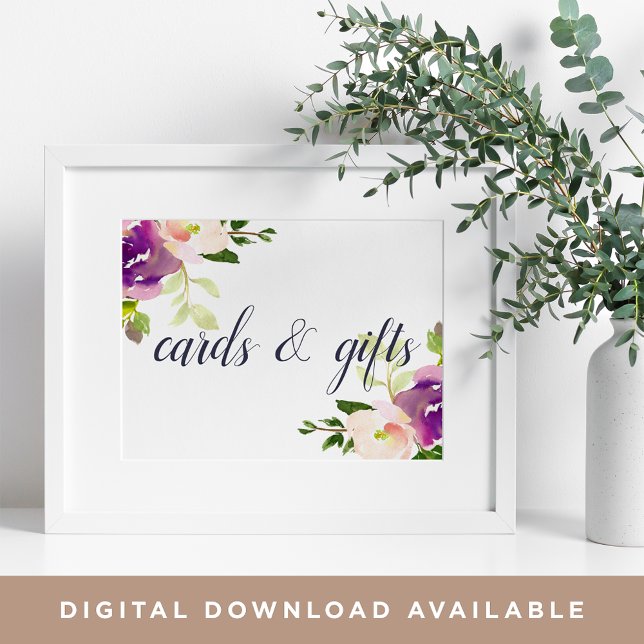 Poster Symbole Vibrant Fleur Mariage Cartes & Cadeaux (Créateur téléchargé)
