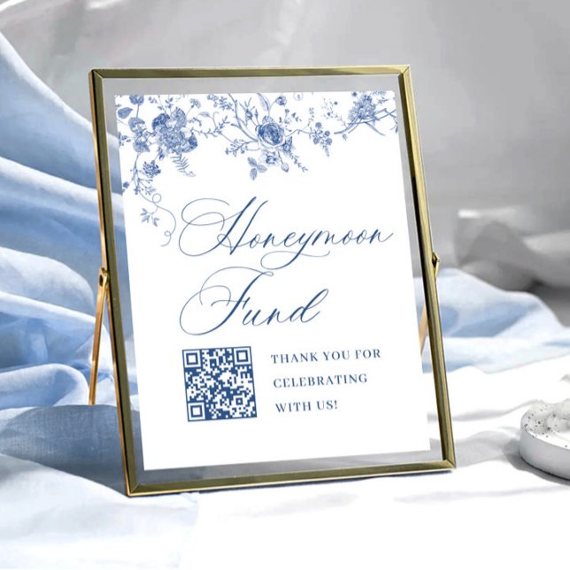 Poster Symbole victorien Dusty Blue Jardin Français Maria (Créateur téléchargé)