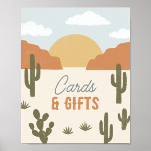 Poster Symbole Western Cowboy de fête d'anniversaire Cart