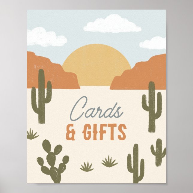 Poster Symbole Western Cowboy de fête d'anniversaire Cart (Devant)