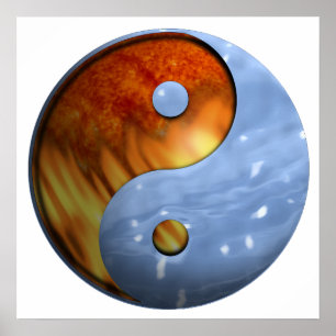 Poster Symbole Yin et Yang