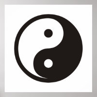 Symbole Yin Yang - tatouage solide